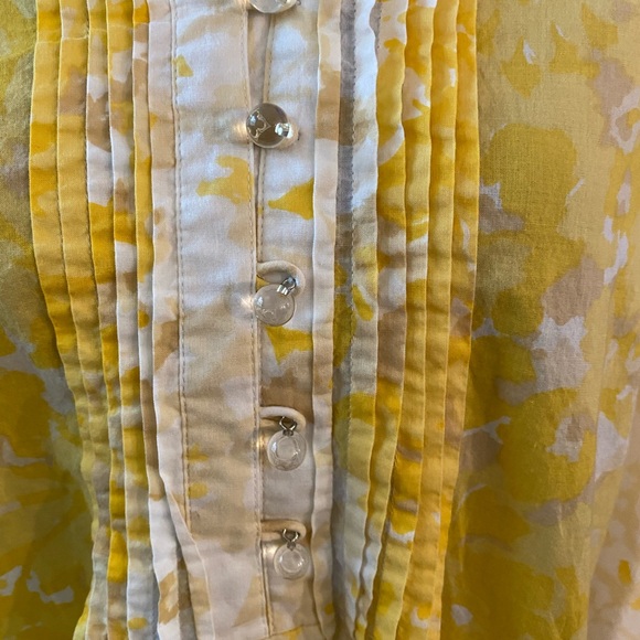 Yellow Floral Women's Blouse - Picture 4 of 6